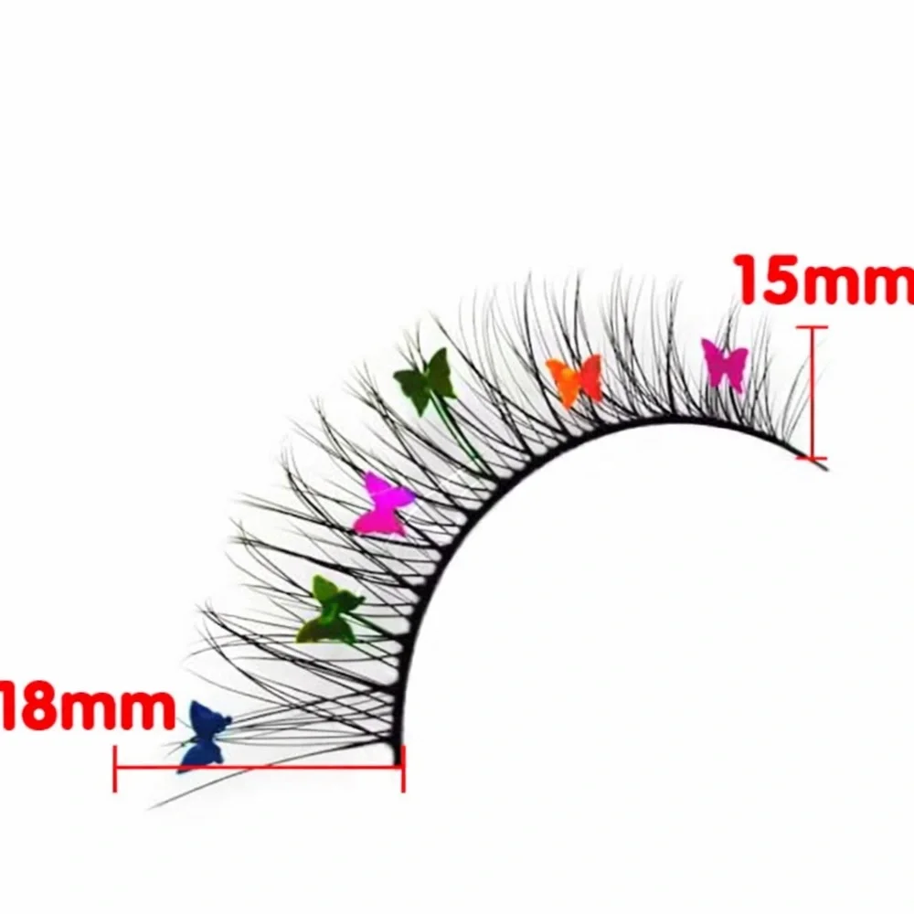 Butterfly Confetti Faux Mink Eyelashes Colorful Festival Lashes